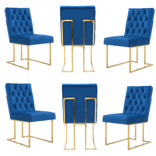 6pcs siena tufted - tufted, velvet
