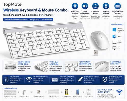 Topmate wireless keyboard - wireless,