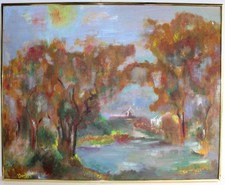 VINTAGE LARGE OIL PAINTING