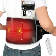 Rechargeable Back Heating Pad Vibration Massager Waist Belt, Period, Pain Relief