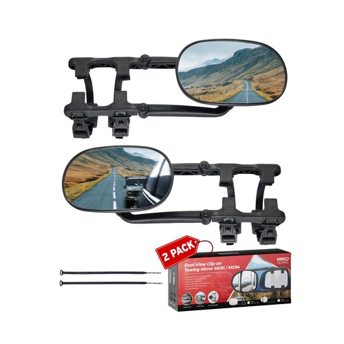 Dual arm towing mirrors - mirrors, for
