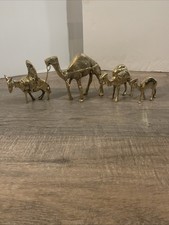 Vintage Set Of 4 Chained Brass