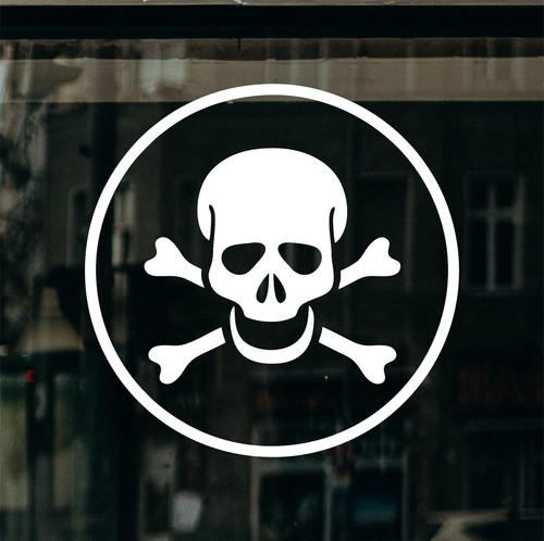 Skull crossbones car - car, sticker