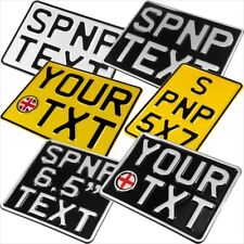 Show Pressed Number Plates Motorbike Motorcycle Kids Door Car Black Yellow White