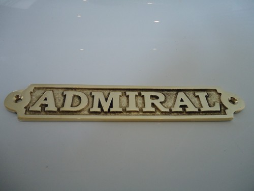 Admiral plaque solid - admiral, brass