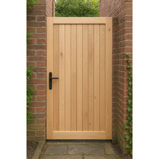 Solid oak garden - solid, gate