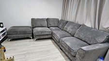 Furniture village grey corner sofa left hand facing used pre owned
