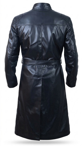 Men long black leather - long,