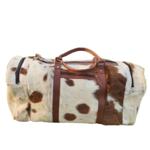 Cowhide leather duffel - leather, bag