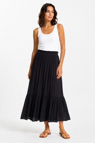 Papaya maxi skirt black - uk, 10