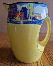 Vintage 1930's Lancaster & Sons Ltd Hanley England Yellow Vase   (FF)
