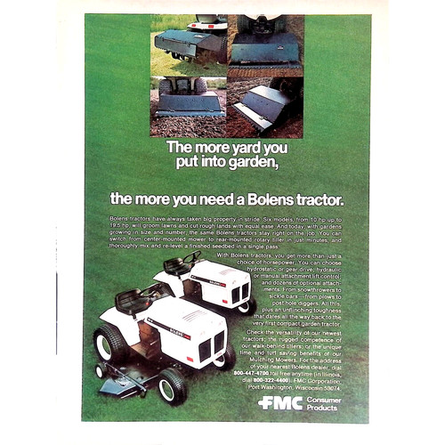 Lawn mowers 1975 print - 1975, fmc