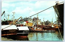 Postcard Lowestoft Trawl Basin Suffolk England posted 1969