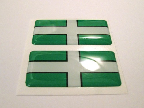 Domed devon flag stickers - 2,