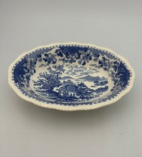 Vintage Woods of Burslem Pottery Oval 'Willow Pattern' Dish