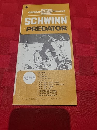 Schwinn predator bmx - schwinn, owners