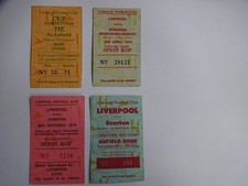 4 Liverpool Ticket Stubs - Cup