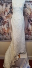 Sottero and Midgley Couture Ivory Lace Wedding Dress Size 8 – Style 4SB979