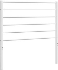 vidaXL White Metal Headboard