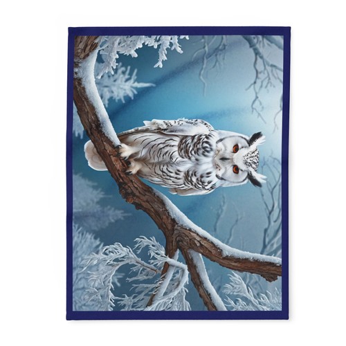 Snowy owl branch - on,