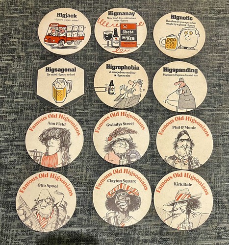 Beer mats higsons 6 x - 12,