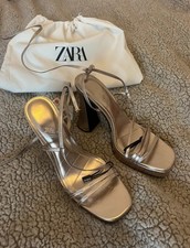 Zara Gold Heels Size 7 Women's