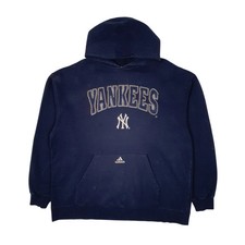 ADIDAS Hoodie New York Yankees Vintage 2000s Jumper Sweatshirt Mens XL