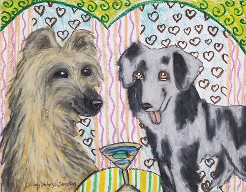 Pyrenean shepherd drinking - shepherd, a