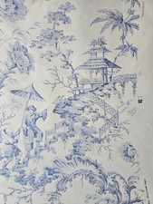Scalamandre Pillment Toile China Blue fabric 9m