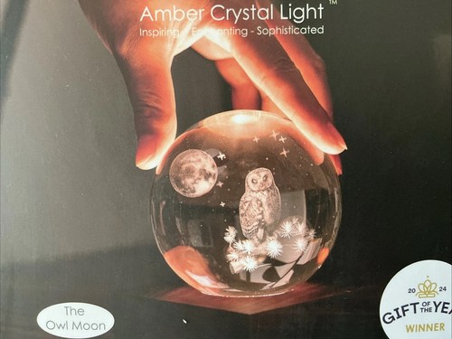 Amber crystal ball light - crystal, light-