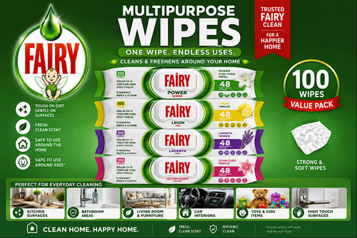 Fairy multi surface wet wipes - fairy,