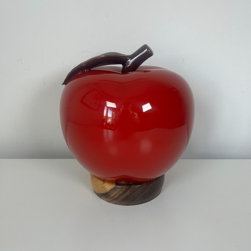 Large ceramic red apple - large,