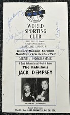 Signed Jack Dempsey + Boxing