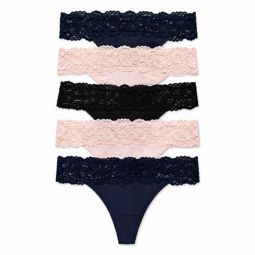 Ladies pack thongs - ladies, 5