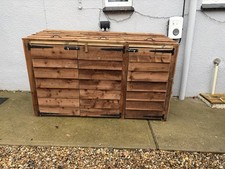 Handmade wooden bin store - handmade,