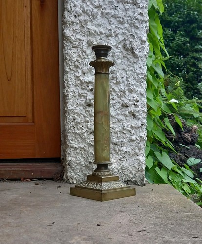 Nice antique green marble oil - nice,