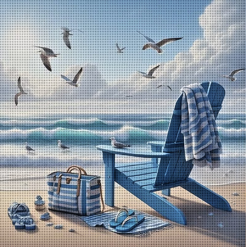 The blue beach chair - the,