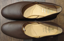 Tricker's  Brown Leather Slippers Hand Made In England Men Size 13 BNIB