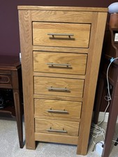 Tall Narrow Wooden Chest Of