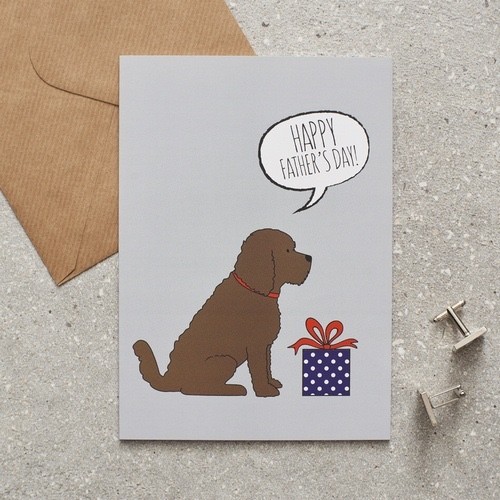 Dog father day greeting card - day,