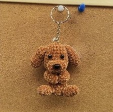 Cute Poodle Crochet Keychain
