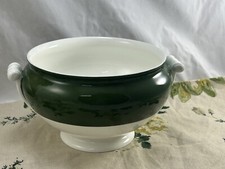 VINTAGE large green/white soup