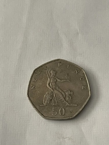Large old style britannia - style, 50p