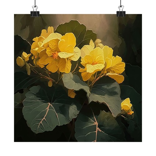 Yellow begonias flower - yellow, art