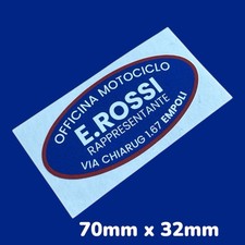 E ROSSI  Vespa Lambretta Ape Scooter Dealership Dealer Vinyl Sticker Li Tv Six D