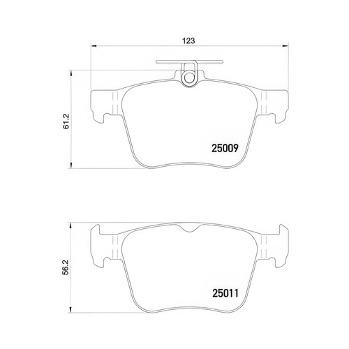 Brembo p85124 brake - brembo, pad