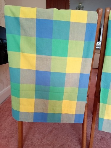 Green yellow blue - green, curtains