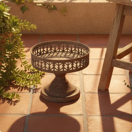 Rustic wrought iron planter