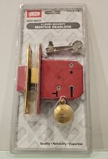 Union Locks 2101 5-Lever Mortice Deadlock 77.5mm - Brass Finish (Visi Pack)