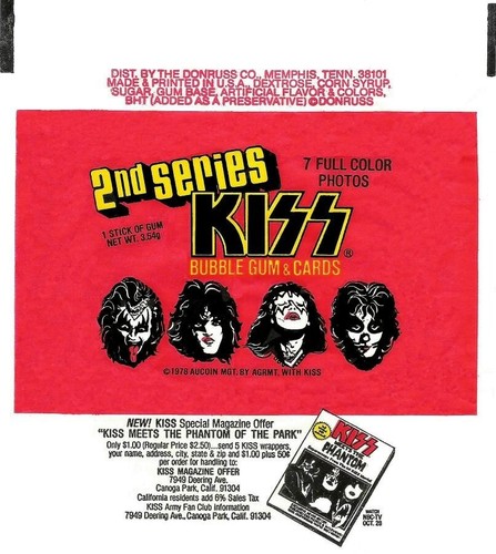 Kiss donruss 1978 - series, 2